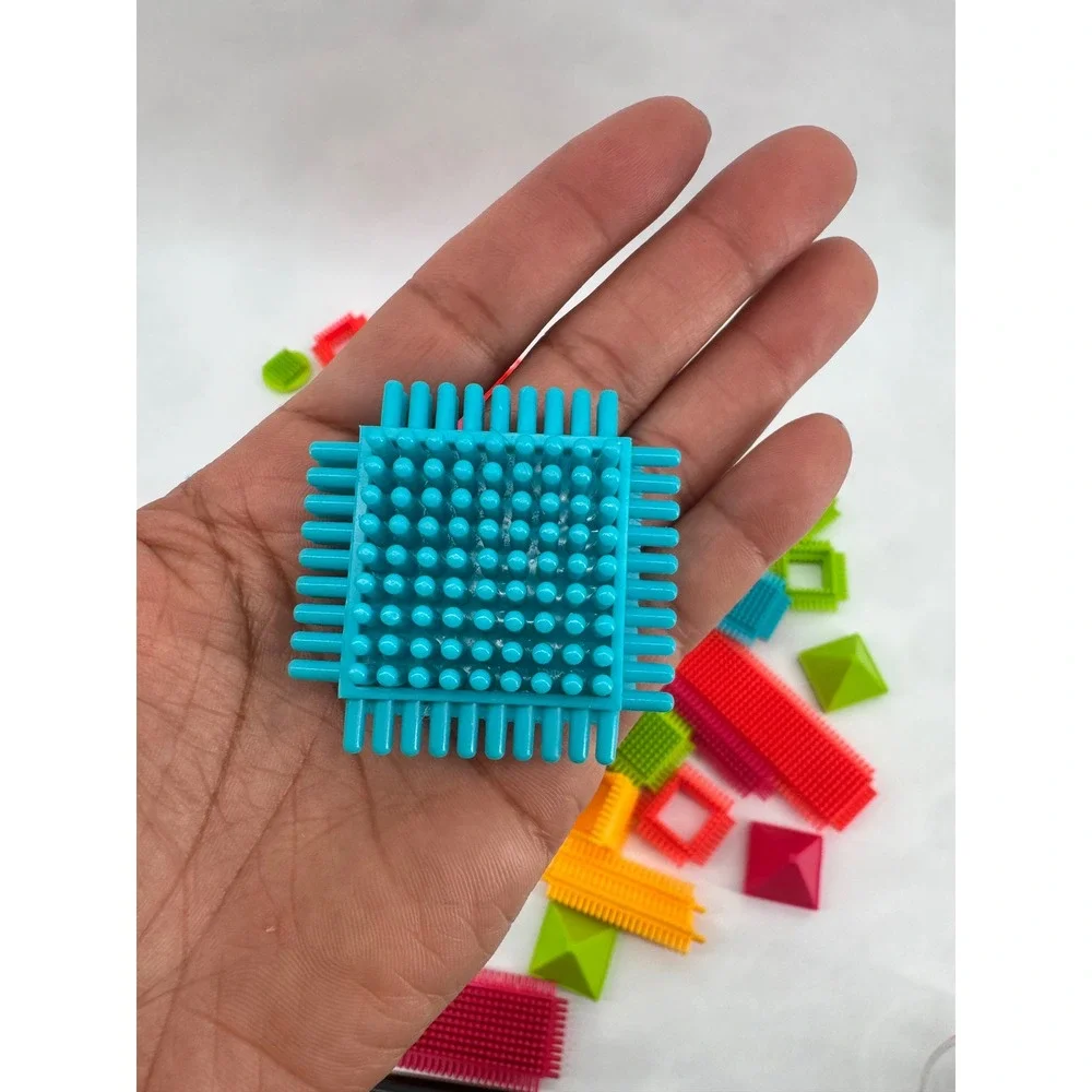 Bristle Blocks 97 Piece Building Set STEM Educational Toy Mixed Shapes Colors